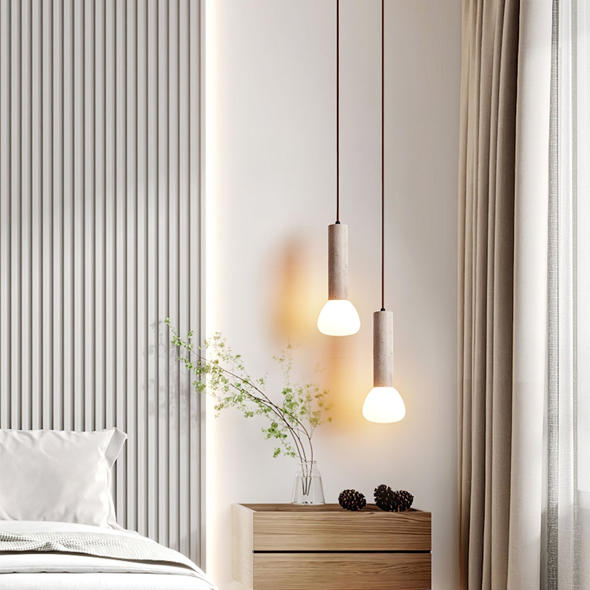 Cicaris Minimalist Travertine Pendant Light