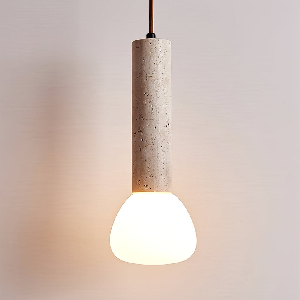 Cicaris Minimalist Travertine Pendant Light