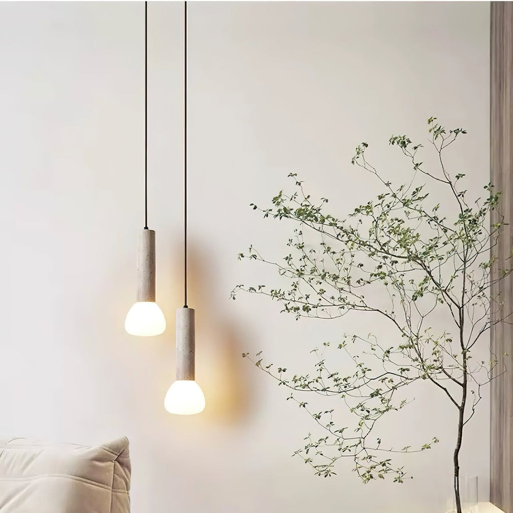 Cicaris Minimalist Travertine Pendant Light