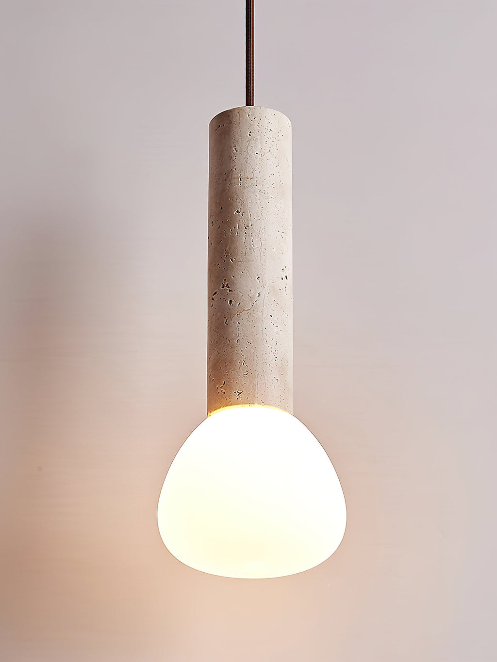 Cicaris Minimalist Travertine Pendant Light