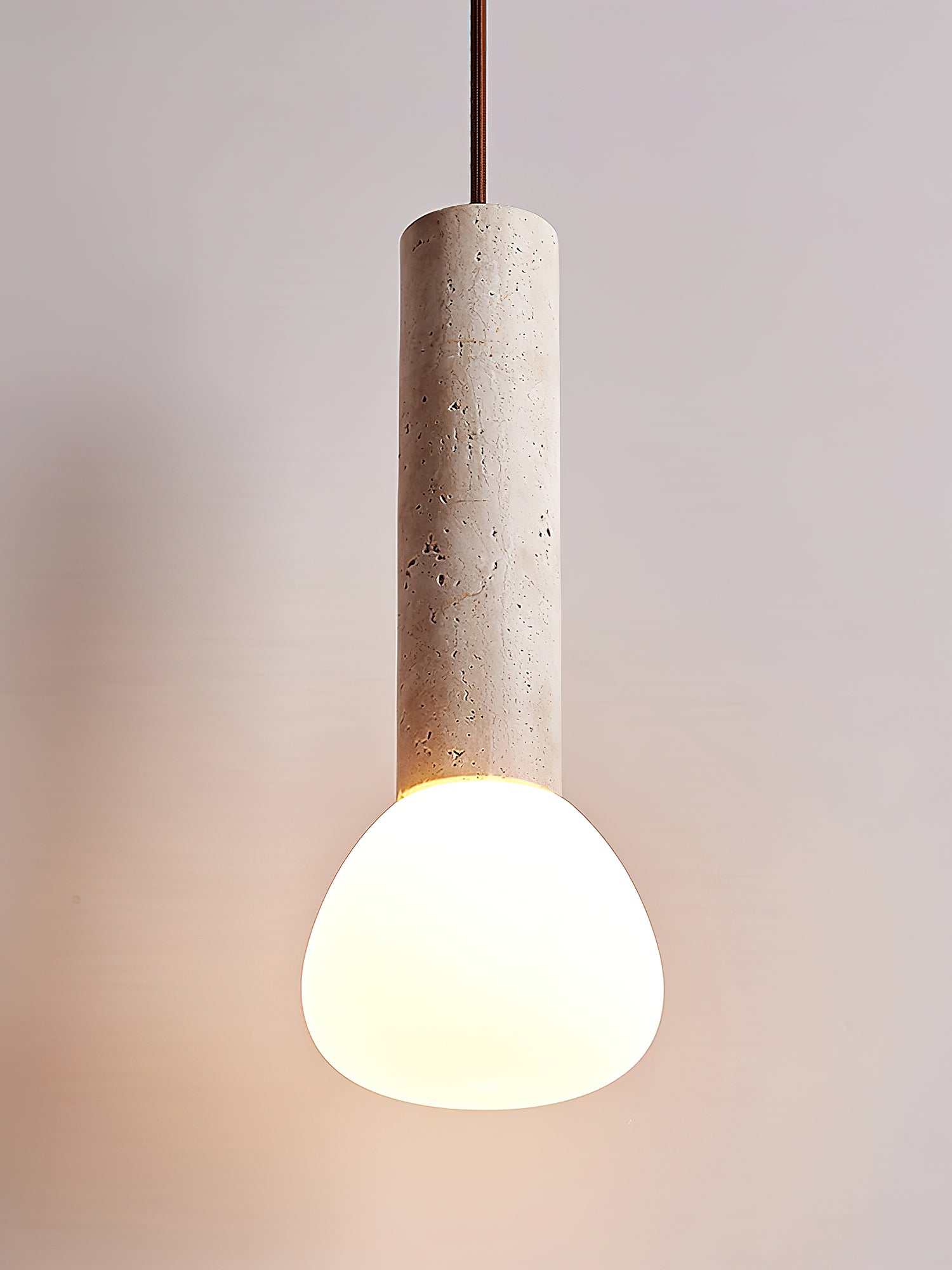 Cicaris Minimalist Travertine Pendant Light