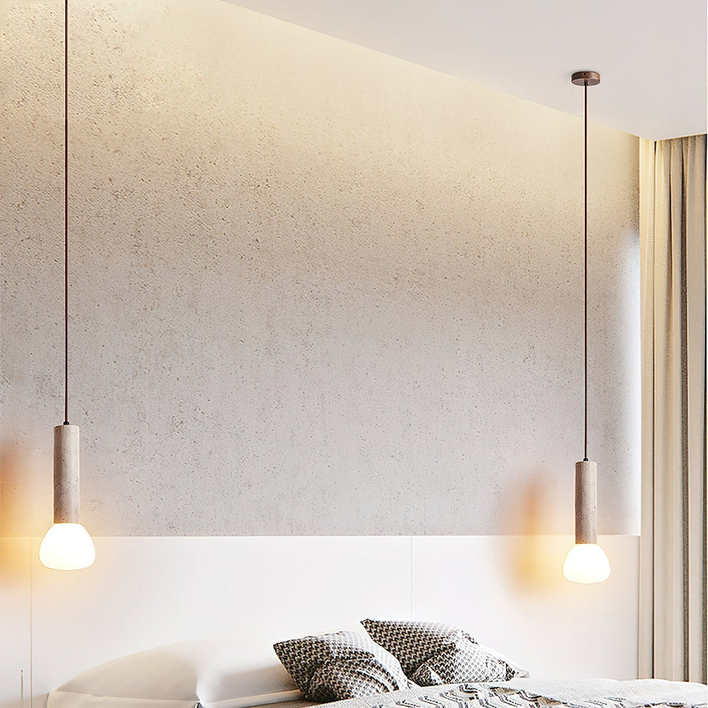 Cicaris Minimalist Travertine Pendant Light