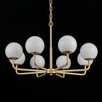 Erich Chandelier Alabaster Globe Elegance
