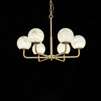 Erich Chandelier Alabaster Globe Elegance
