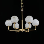 Erich Chandelier Alabaster Globe Elegance