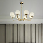 Erich Chandelier Alabaster Globe Elegance