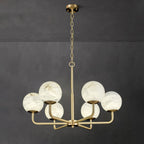Erich Chandelier Alabaster Globe Elegance