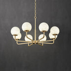 Erich Chandelier Alabaster Globe Elegance