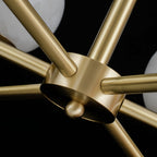 Erich Chandelier Alabaster Globe Elegance