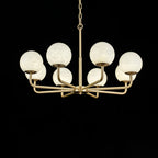 Erich Chandelier Alabaster Globe Elegance