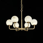 Erich Chandelier Alabaster Globe Elegance