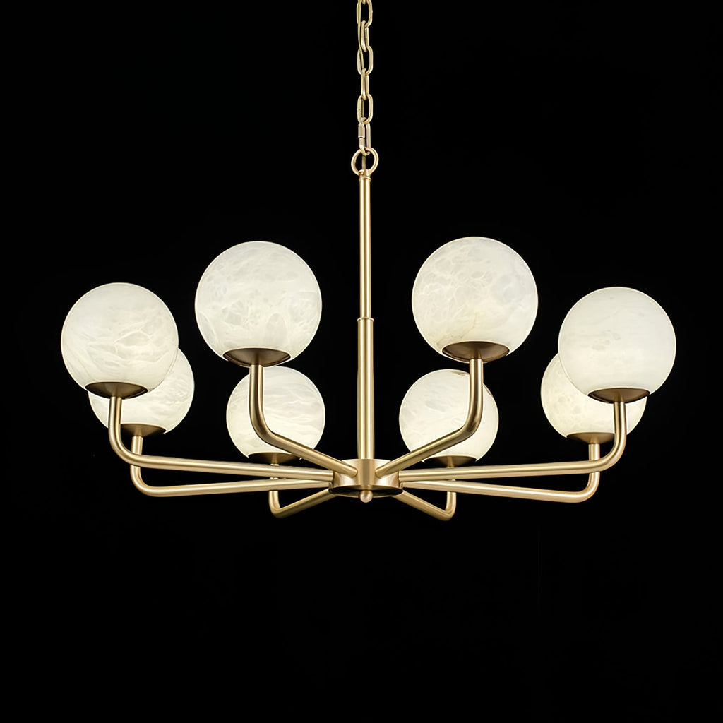 Erich Chandelier Alabaster Globe Elegance