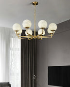 Erich Chandelier Alabaster Globe Elegance