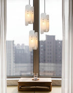 Vicarus Pendant Light in Alabaster Stacked - Kingsley Beaumont