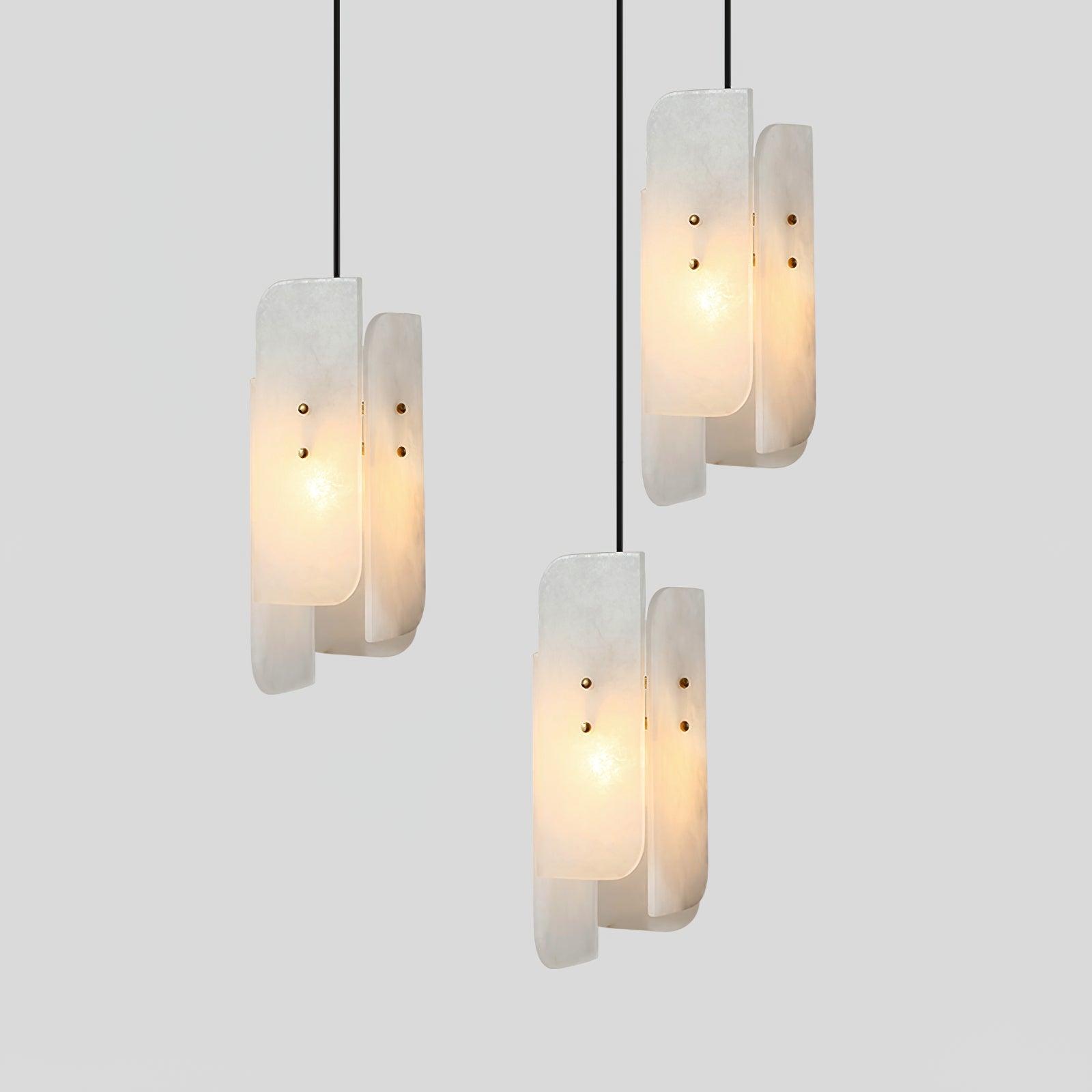 Vicarus Pendant Light in Alabaster Stacked - Kingsley Beaumont