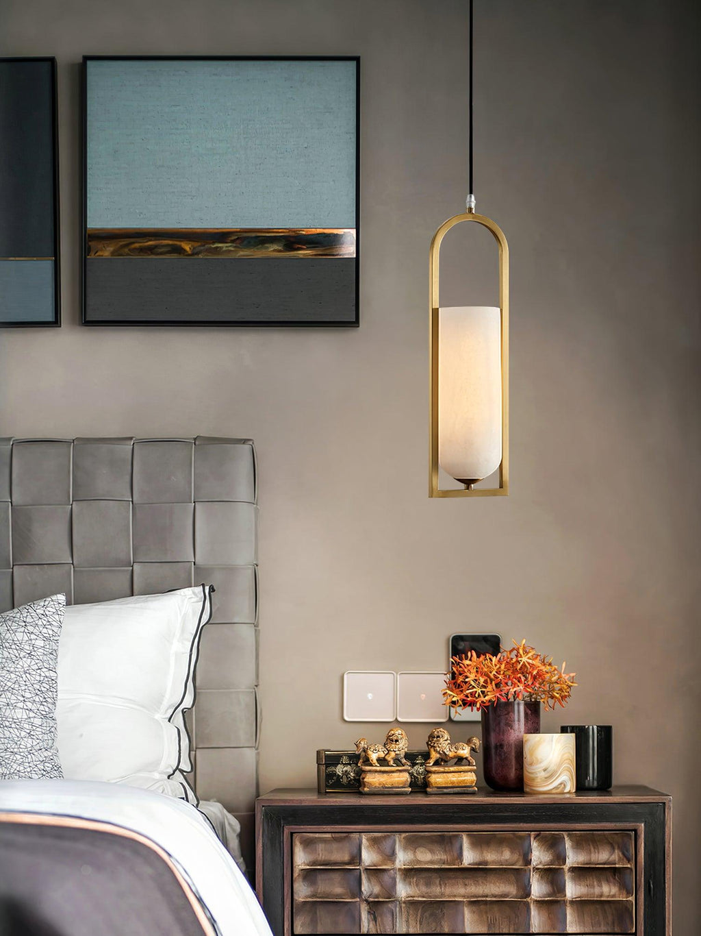 Aethyn Arch Alabaster Pendant Light