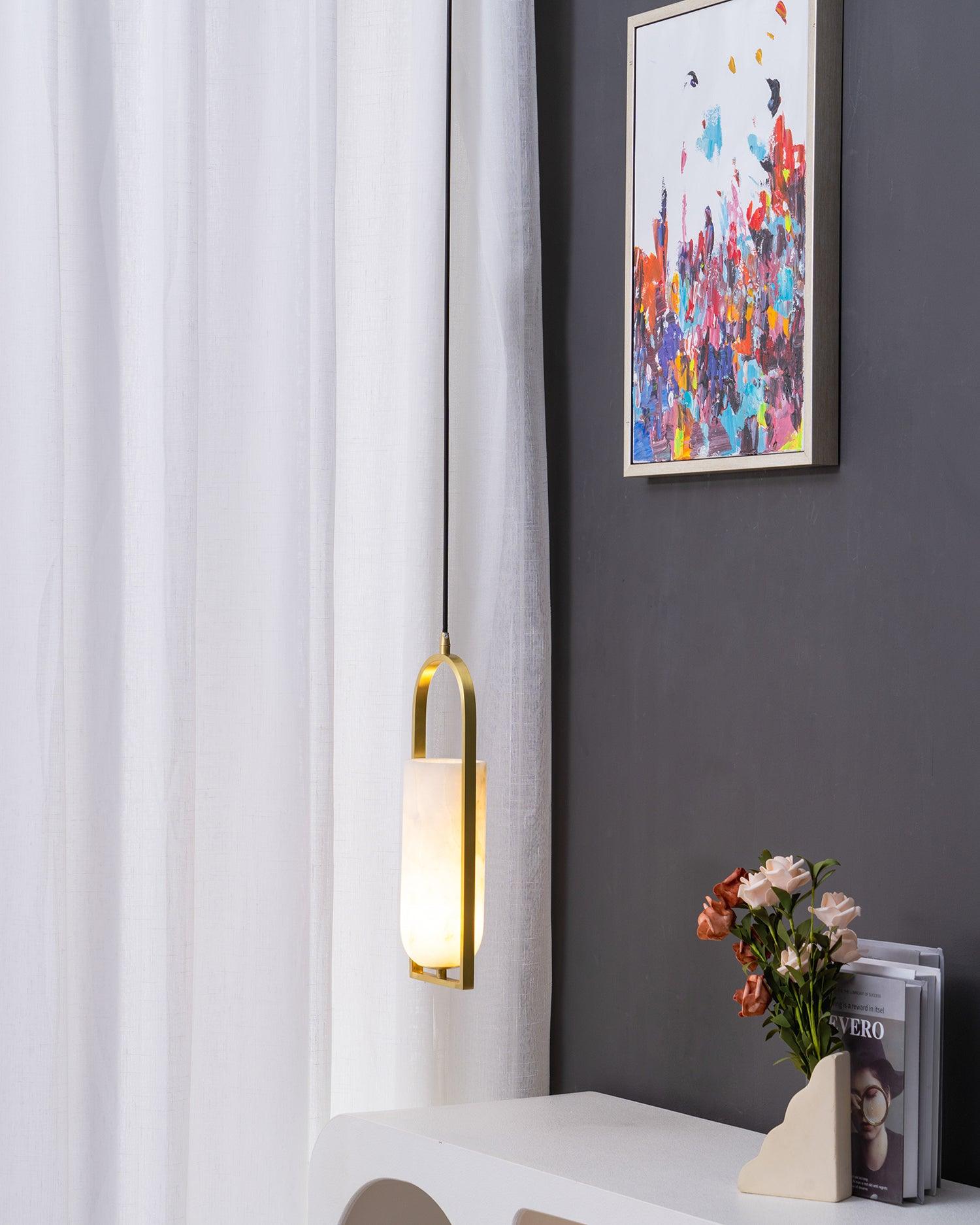 Aethyn Arch Alabaster Pendant Light