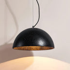 Ritta Pendant Light Travertine Dome Shade Industrial