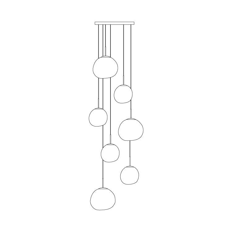 Solara Pendant Lamp Irregular Cluster Sculptural