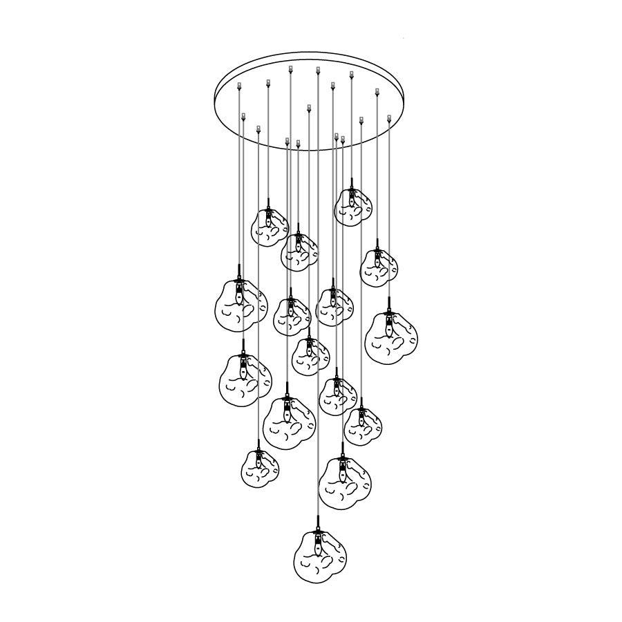 Solara Pendant Lamp Irregular Cluster Sculptural