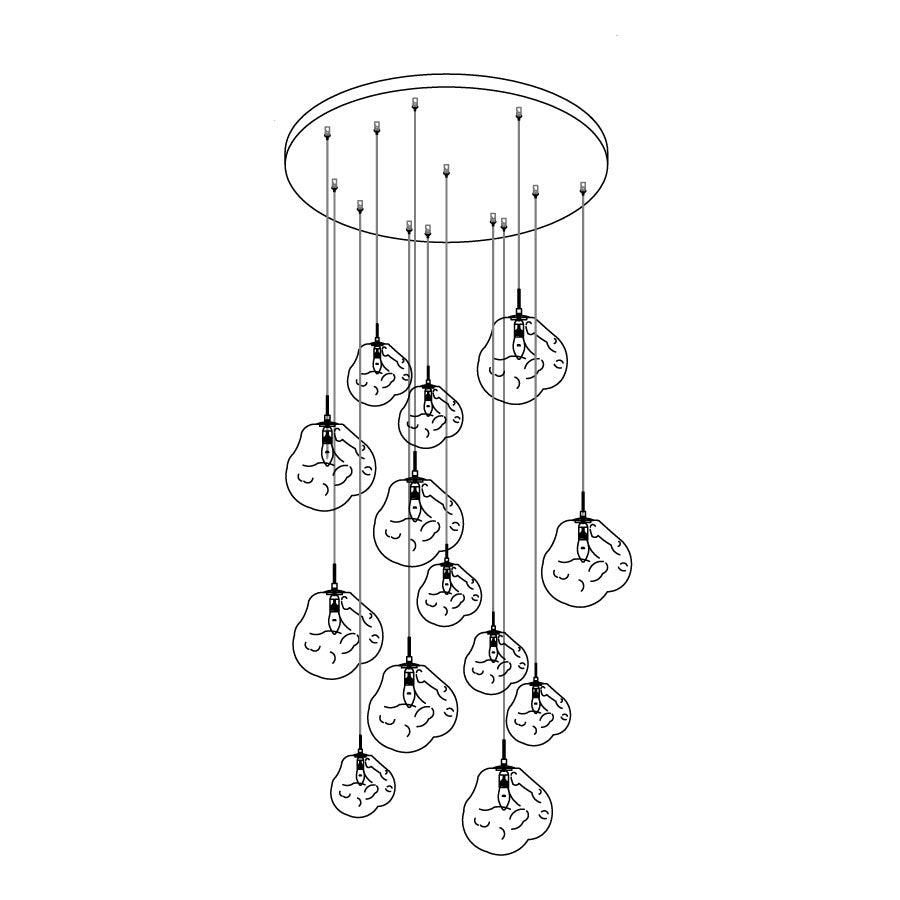 Solara Pendant Lamp Irregular Cluster Sculptural
