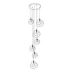 Solara Pendant Lamp Irregular Cluster Sculptural