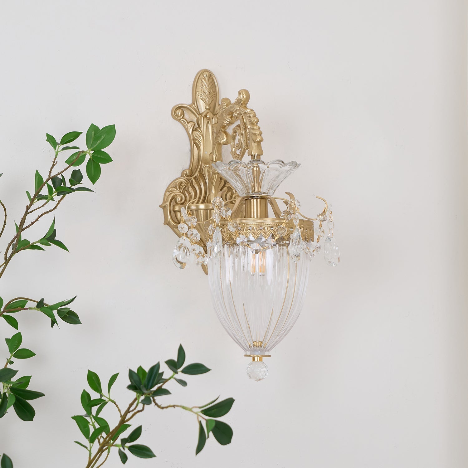 Elosia Gold Double Wall Lamp