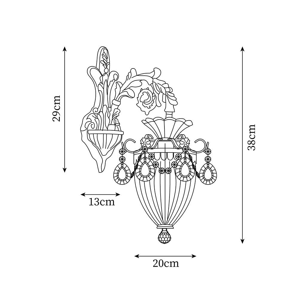 Elosia Gold Double Wall Lamp