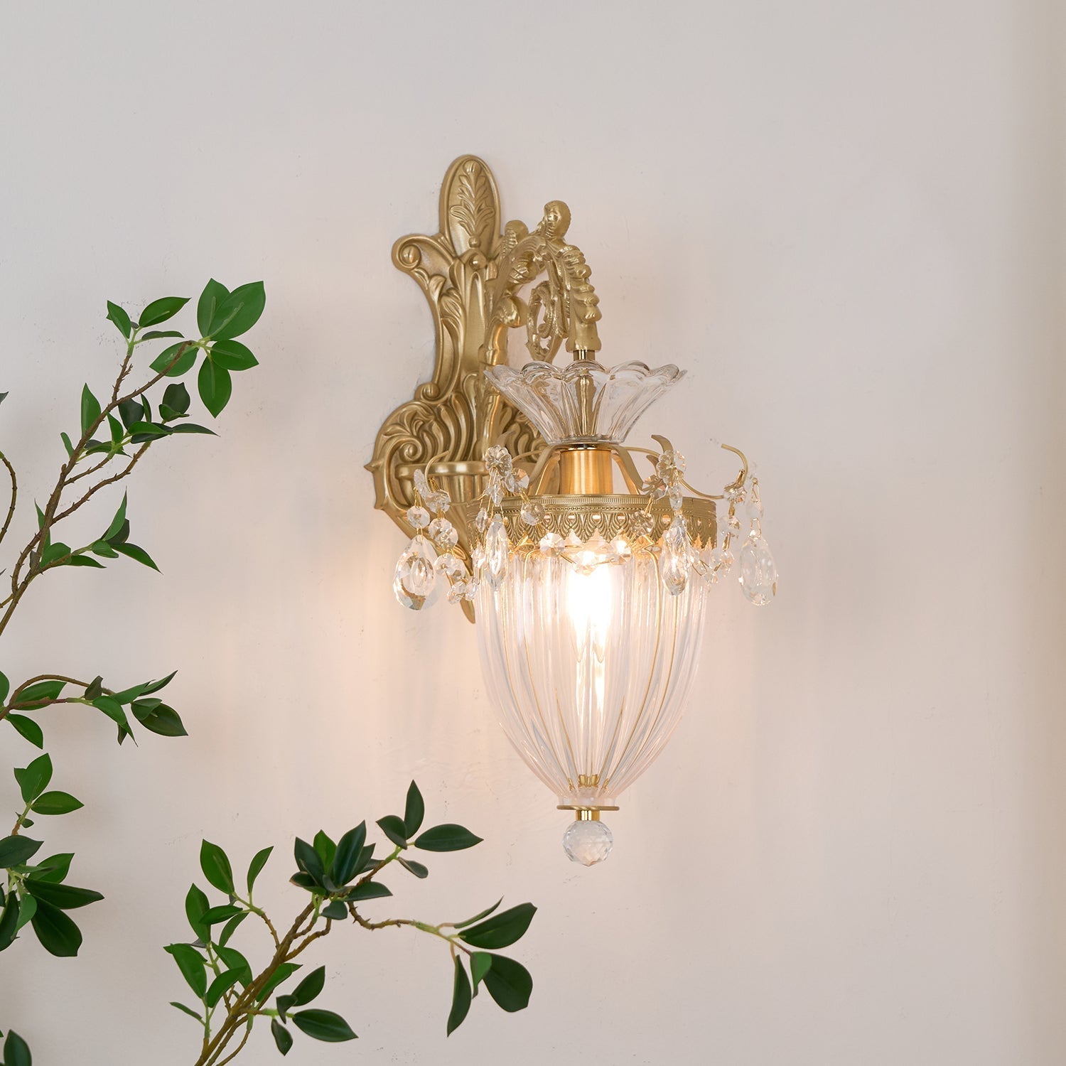 Elosia Gold Double Wall Lamp