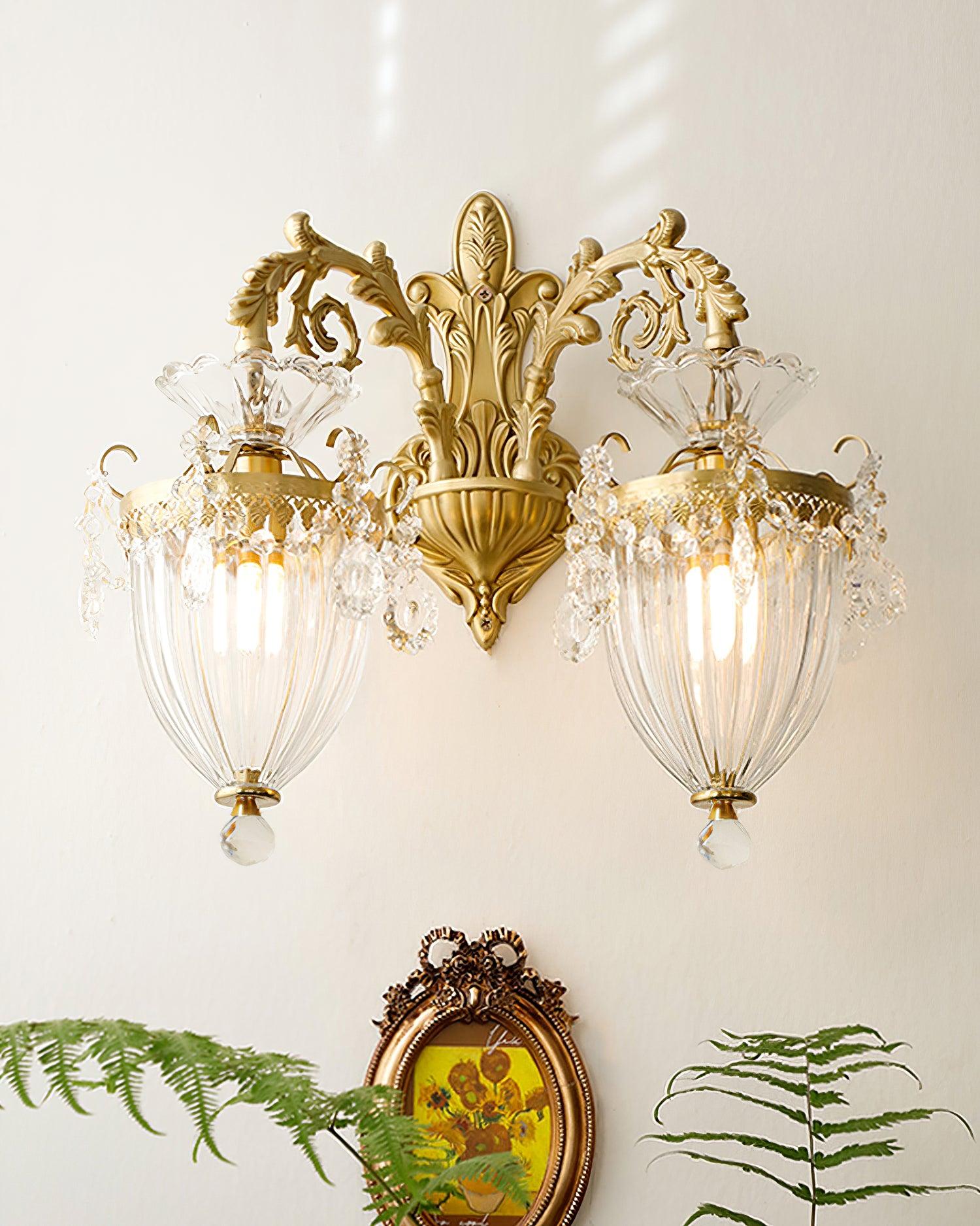 Elosia Gold Double Wall Lamp