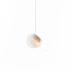 Chandelier Mesh Glass Orbs Cluster Metal Frame Modern Minimalist