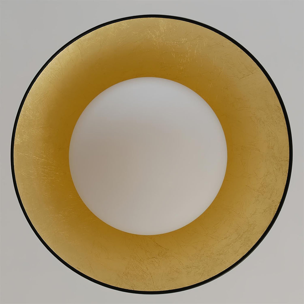 Ceiling Light Metal Canopy Glass Globe Modern Minimalist