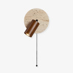 Evzoryra Disc Swing Travertine Wall Light
