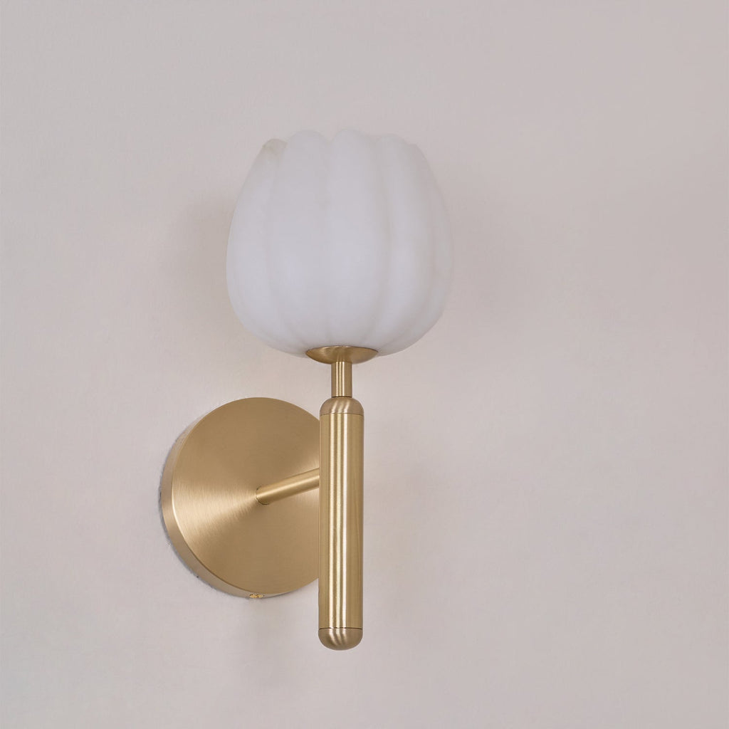 Valentina Alabaster Flowers  Wall Lamp
