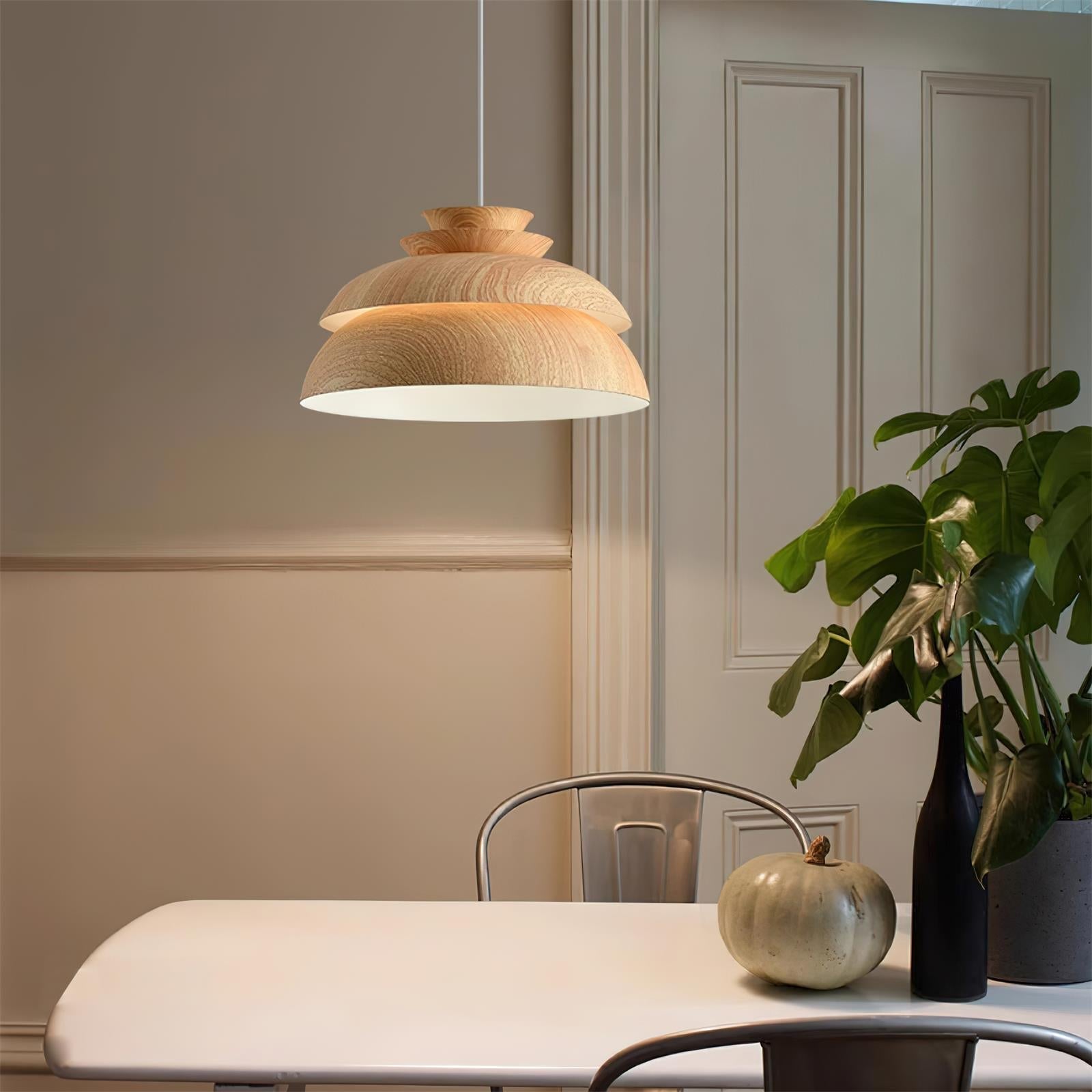 Pendant Lamp Aluminum Layered Dome Modern Minimalist