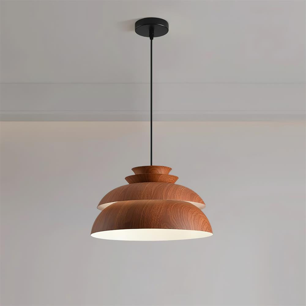 Pendant Lamp Aluminum Layered Dome Modern Minimalist