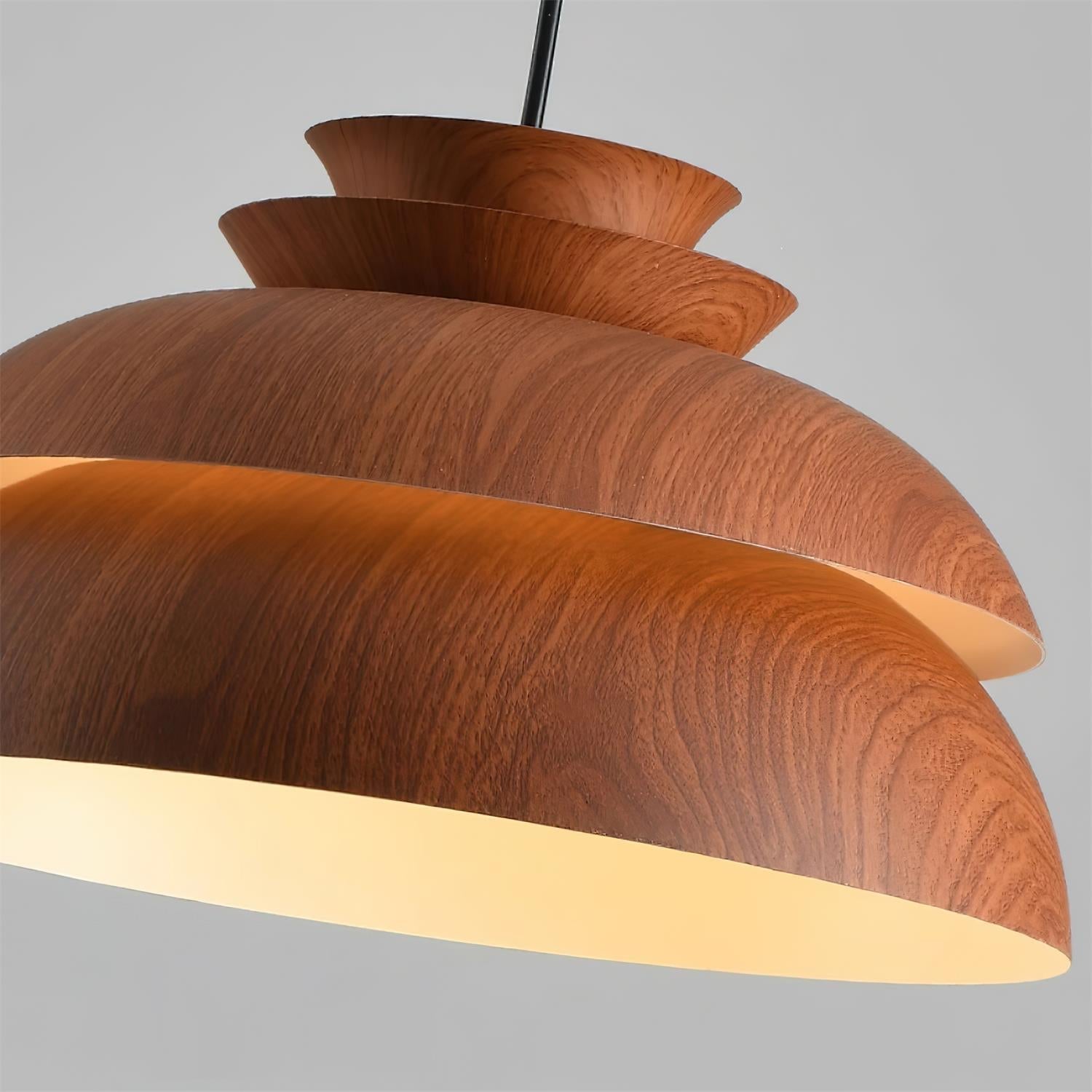 Pendant Lamp Aluminum Layered Dome Modern Minimalist