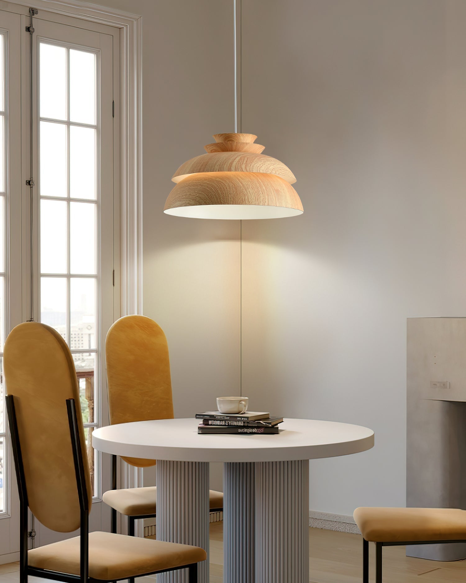 Pendant Lamp Aluminum Layered Dome Modern Minimalist
