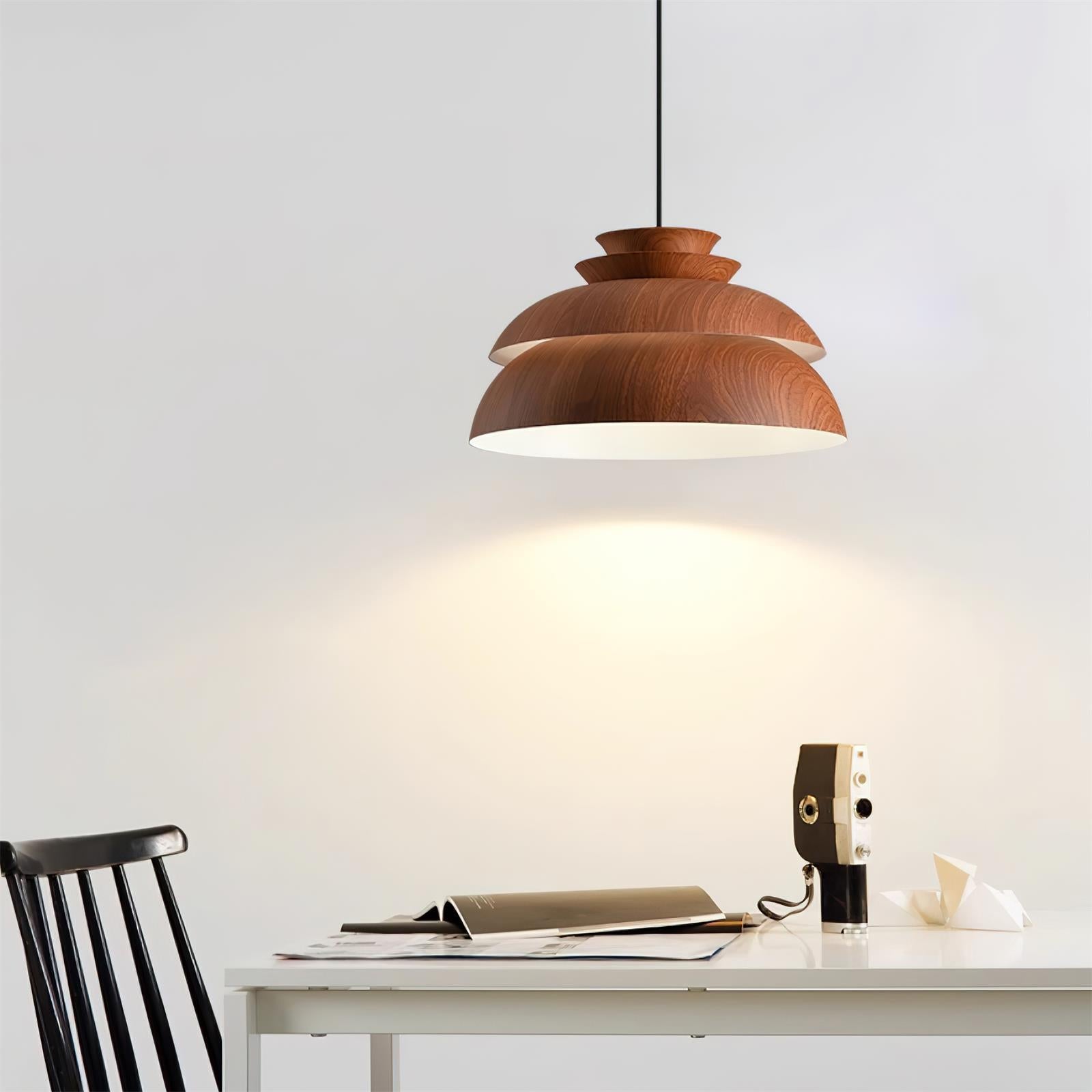 Pendant Lamp Aluminum Layered Dome Modern Minimalist