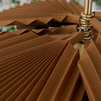 Pendant Light with Pleated Kraft Paper Petal Shade