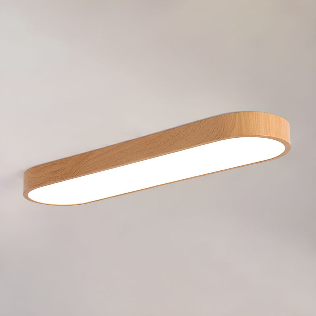 Eliriel Modern Minimalist Round Wood Flush Mount Ceiling Lamp