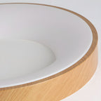 Eliriel Modern Minimalist Round Wood Flush Mount Ceiling Lamp