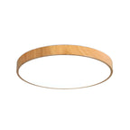 Eliriel Modern Minimalist Round Wood Flush Mount Ceiling Lamp