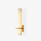 Luste  Alabaster Wall Sconce  Brass Band  Shape
