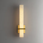 Ritta  Wall Lamp   White Alabaster Brass  Modern Cuboid