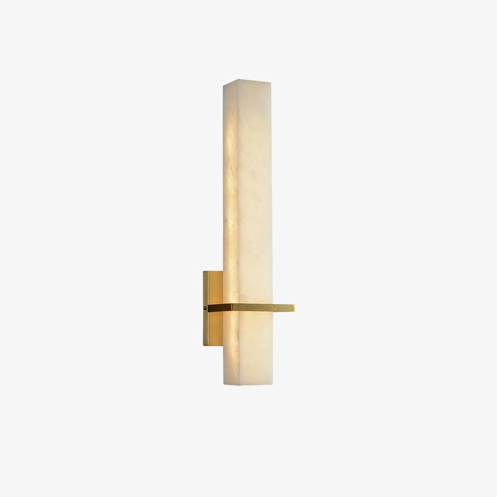Luste  Alabaster Wall Sconce  Brass Band  Shape