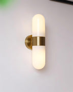 Wall Lamp Metal Glass Modern Minimalist Vertical Sconce for Bedroom