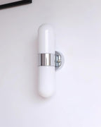 Wall Lamp Metal Glass Modern Minimalist Vertical Sconce for Bedroom