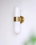 Wall Lamp Metal Glass Modern Minimalist Vertical Sconce for Bedroom
