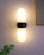 Wall Lamp Metal Glass Modern Minimalist Vertical Sconce for Bedroom